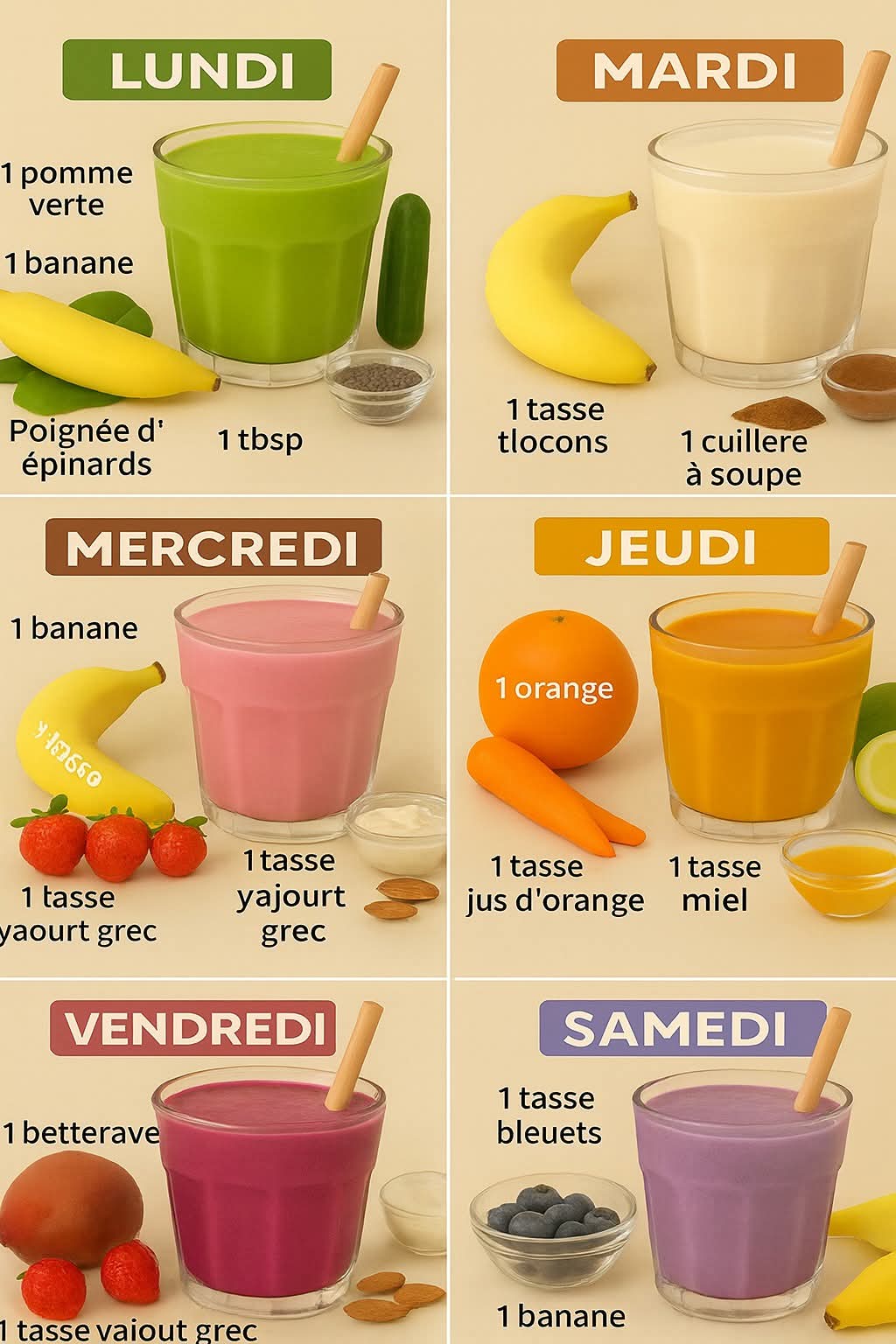 Boostez votre journée : 7 recettes de smoothies dynamiques