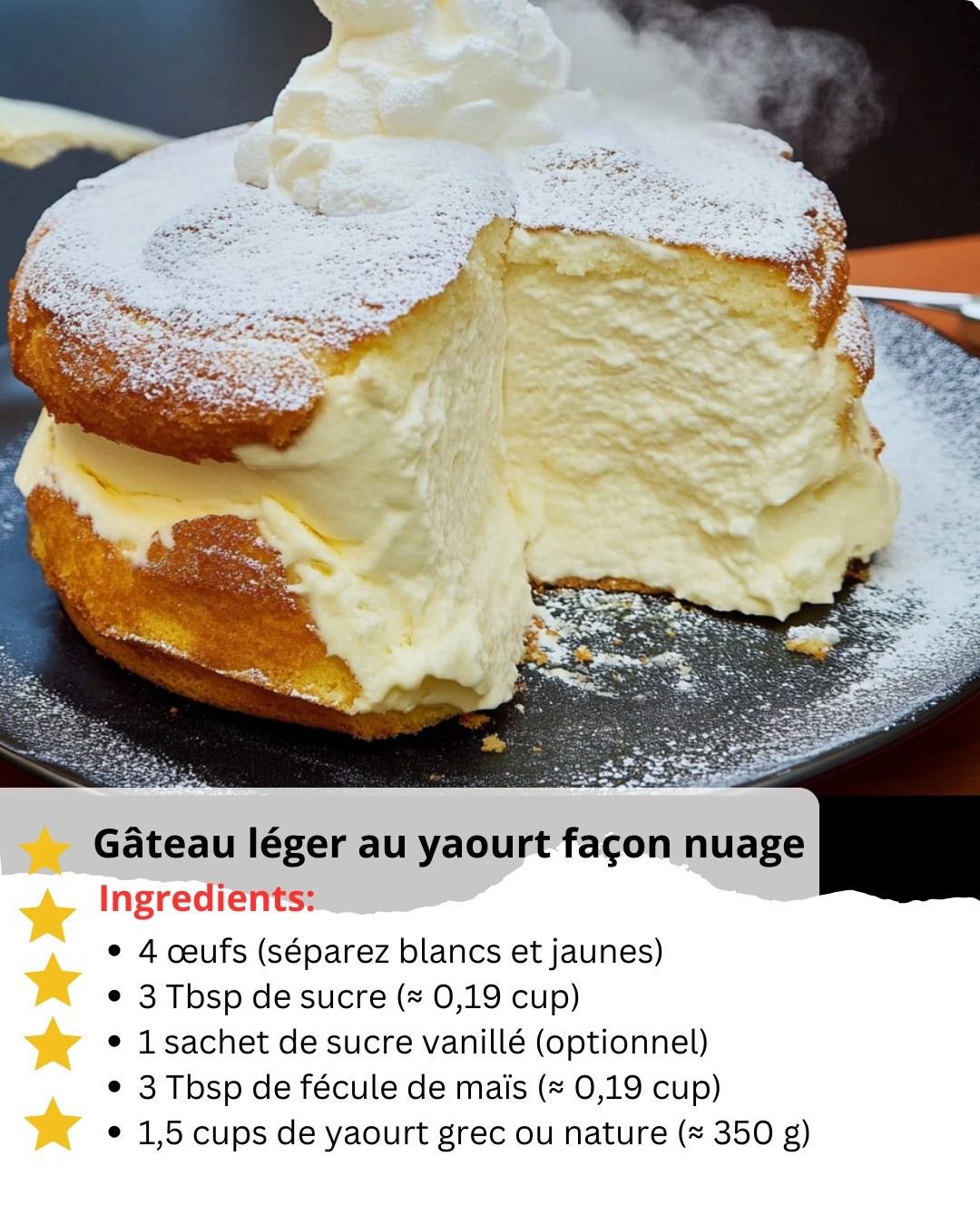 Gâteau Nuage au Yaourt
