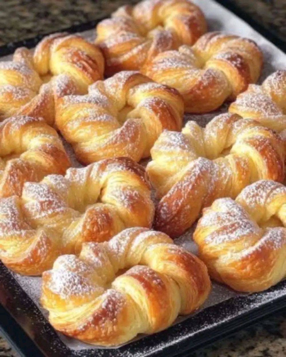 Rouleaux De Pâte Feuilletée Torsadés Au Sucre