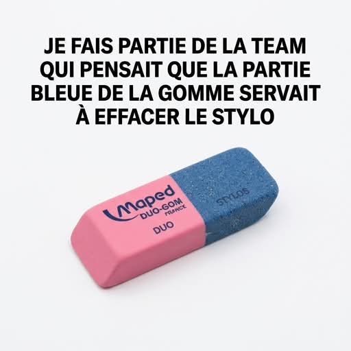 Alors, à quoi sert exactement la partie bleue de la gomme ?