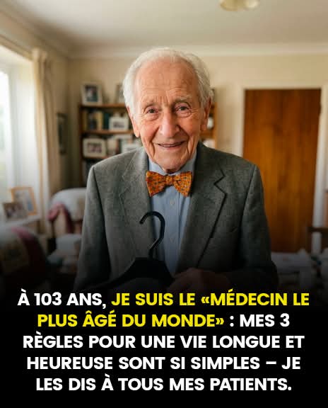 À 103 ans, je suis le « médecin le plus âgé du monde » : mes 3 règles pour une vie longue et heureuse sont si simples — je les dis à « tous mes patients »
