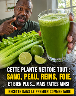 Jus de céleri à jeun : purifie naturellement le sang, les reins et le foie.