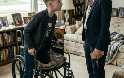 Mon mari m’a laissée à la maison avec son fils « paralysé ». Dès que sa voiture a disparu dans l’allée, il s’est levé de son fauteuil roulant et a murmuré : « Tu dois partir. Il ne reviendra pas. » C’était un jeudi après-midi comme les autres. Daniel m’a embrassée et est parti, faisant semblant de revenir bientôt. Mais il n’en avait aucune intention. Nous étions mariés depuis seulement quatre mois. Daniel Whitmore était charmant, respecté et connu comme un veuf dévoué élevant un fils handicapé. Eli, douze ans, avait toujours été calme, pâle et en fauteuil roulant depuis ce que Daniel décrivait comme un tragique accident. Tout le monde admirait Daniel. Et je le croyais. Cet après-midi-là, il a dit qu’il avait une réunion à Hartford et m’a demandé de rester avec Eli quelques heures. « Juste jusqu’au dîner », a-t-il dit. « Il n’aime pas être seul. » J’ai accepté. Quelques minutes après son départ, j’étais dans la cuisine quand j’ai entendu du bruit derrière moi. Je me suis retournée, m’attendant à voir Eli là où je l’avais laissé. Mais il était debout. Je suis restée figée. Il sortit facilement de son fauteuil roulant et s’approcha de moi. « Ne panique pas », dit-il doucement. J’avais du mal à parler. « Tu… tu peux marcher ? » Il hocha la tête, le visage crispé. « S’il te plaît, écoute-moi. Tu dois partir. » Un frisson me parcourut. « Que veux-tu dire ? » Il me saisit le poignet, la voix tremblante. « Il ne reviendra pas. » Mes pensées s’emballèrent. « Qu’est-ce que tu racontes ? » Eli jeta un coup d’œil vers les fenêtres, puis me regarda de nouveau. « Il fait ça », murmura-t-il. « Il part… et après, tout bascule. » Je sentis une oppression dans ma poitrine. « Tu n’es pas la première », ajouta-t-il doucement. Tout me parut soudain étrange : la maison déserte, le portail fermé à clé, les histoires que Daniel racontait sur le passé. « Eli », dis-je prudemment, « dis-moi la vérité. » Il hésita, puis ajouta : « Je l’ai entendu parler en bas ce matin. Il parlait de fermer la maison à clé… que personne ne serait là plus tard. » À ce moment précis, j’entendis un faible bruit sous le plancher. Eli me regarda. « Il a verrouillé le portail avant de partir », a-t-il dit. « Et j’imagine que le signal a disparu aussi. » C’est là que j’ai compris… qu’il fallait que je parte. La suite dans le premier commentaire 👇