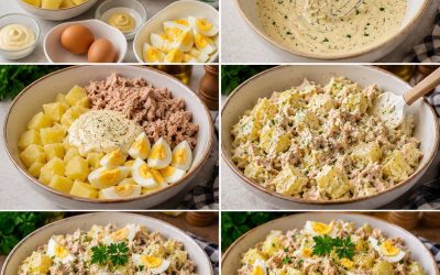 Salade de Pommes de Terre au Thon et aux Œufs Frais