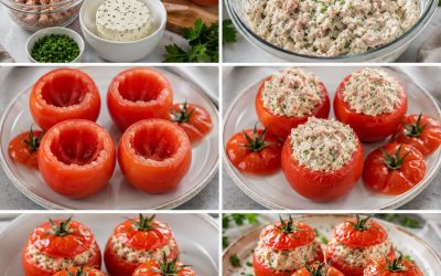 Tomates Farcies au Boursin et au Thon : Une Entrée Fraîche et Gourmande