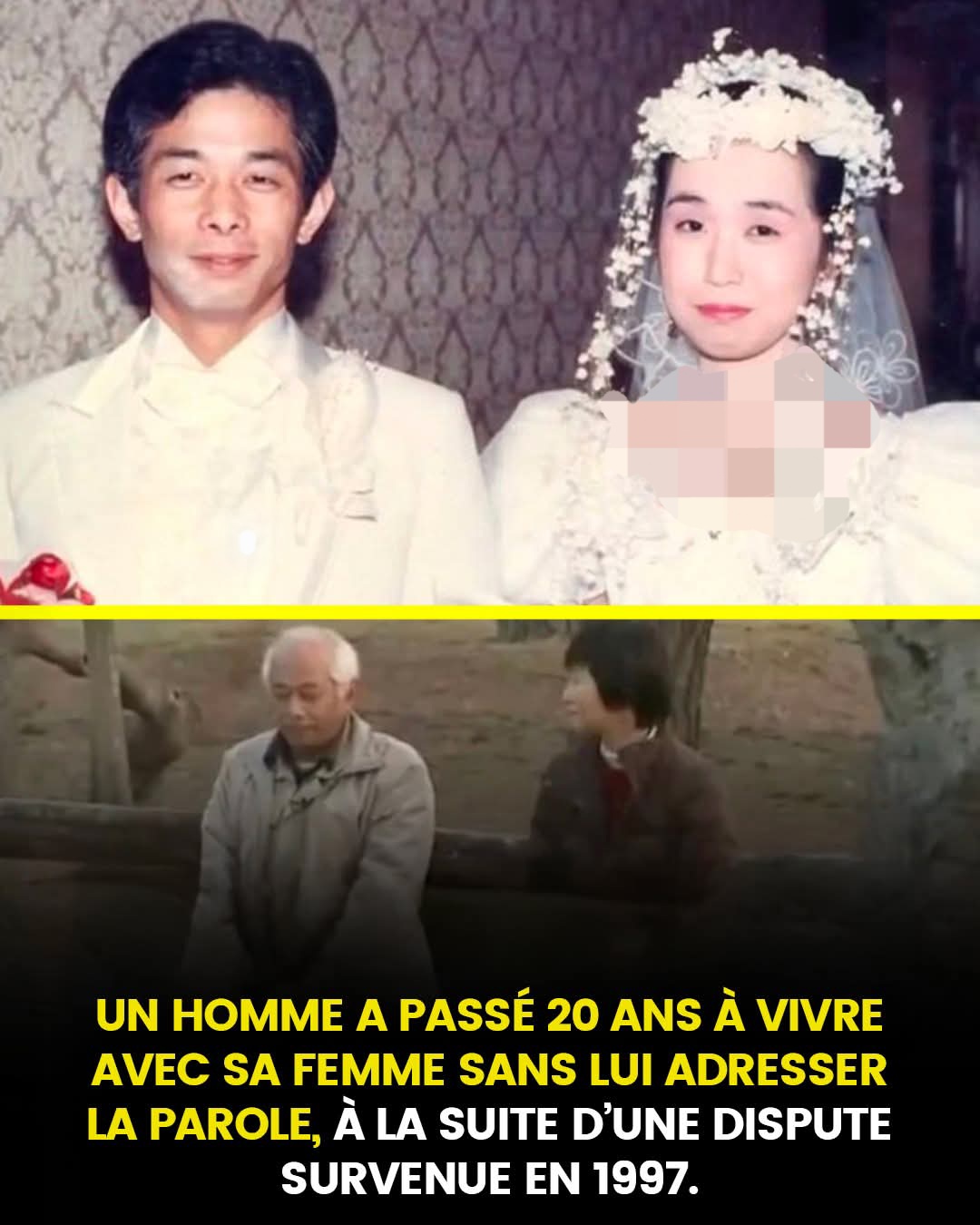 20 ans à vivre avec sa femme sans lui adresser la parole après une dispute survenue en 1997