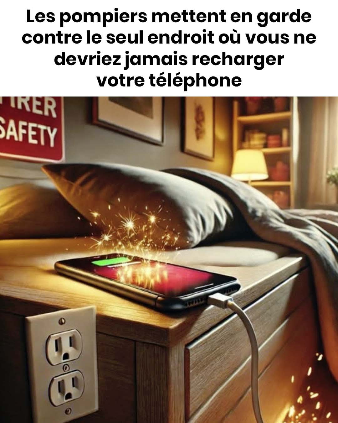 Rechargez-vous votre smartphone au mauvais endroit ? Les pompiers tirent la sonnette d’alarme sur ce geste anodin qui peut virer au drame.