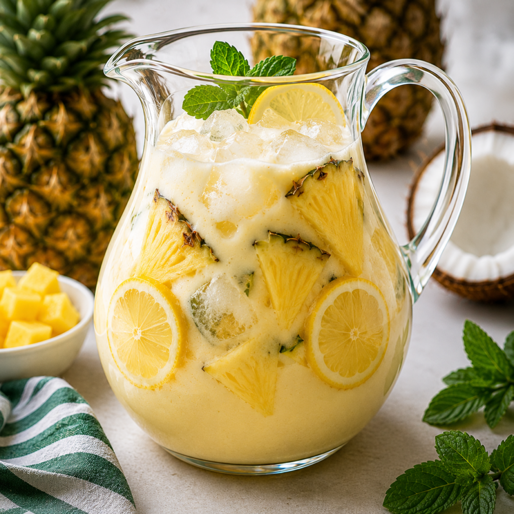 Piña Colada sans alcool : une boisson exotique, fraîche et crémeuse