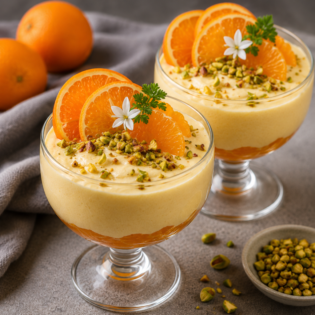 Verrines à l’Orange et Crème Vanillée : Un Dessert Frais, Onctueux et Raffiné