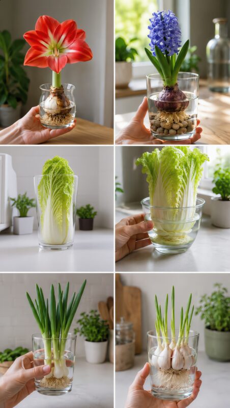 10 fleurs et plantes qui poussent facilement dans un simple verre d’eau et embaument votre intérieur