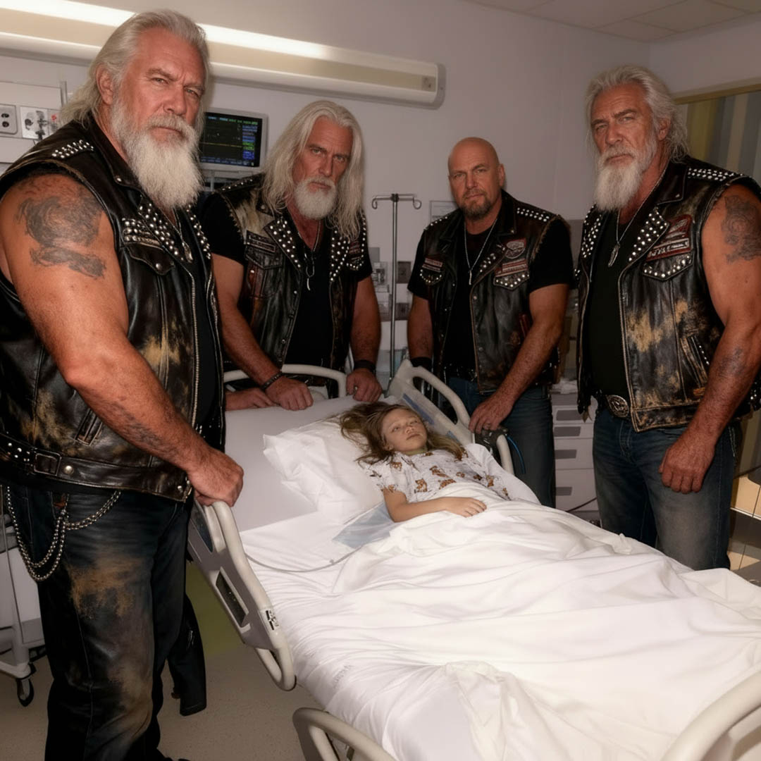 Quatre motards exaucent le vœu d’une fillette solitaire à l’hôpital : une leçon
