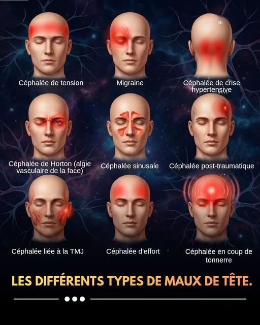 “LES DIFFÉRENTS TYPES DE MAUX DE TÊTE.”