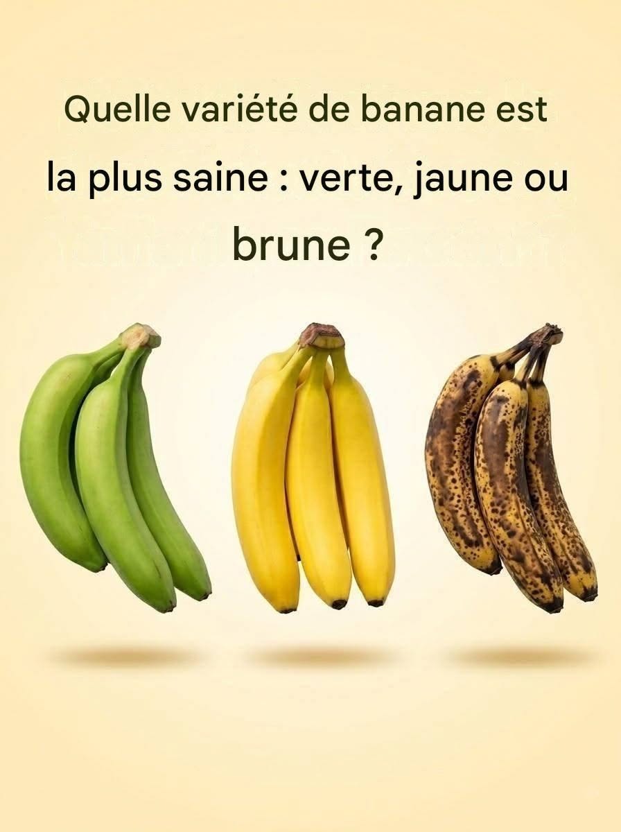 Quelle banane est la plus saine ? 🍌 Vert, jaune ou marron – la réponse pourrait vous surprendre ! 👀